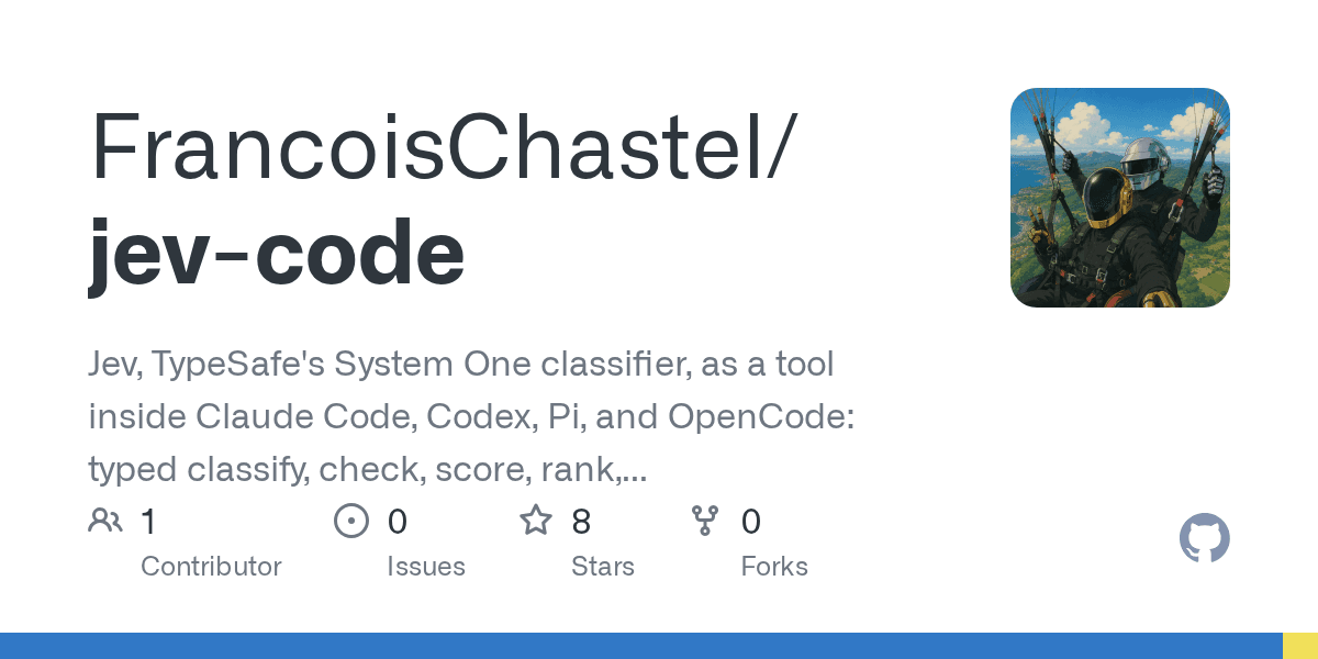 GitHub repository card for jev-code