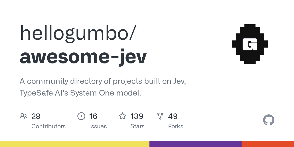 GitHub repository card for Awesome Jev