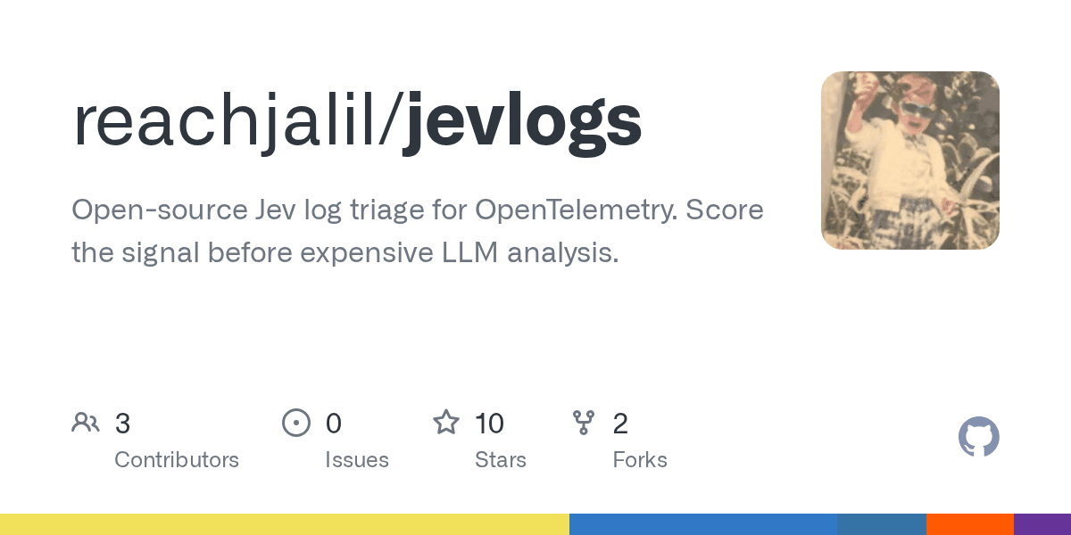 GitHub repository card for Jevlogs